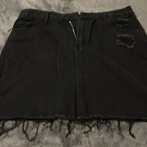 Black Jean pencil skirt